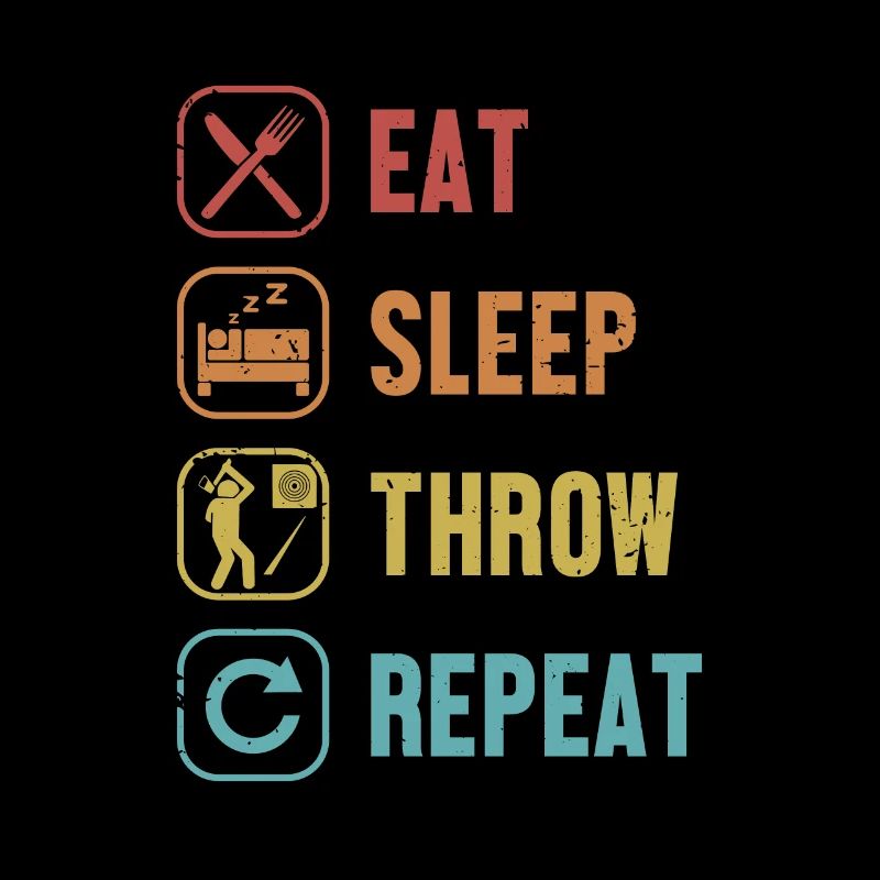 Eat Sleep Throw Repeat Axe Throwing Game Axe