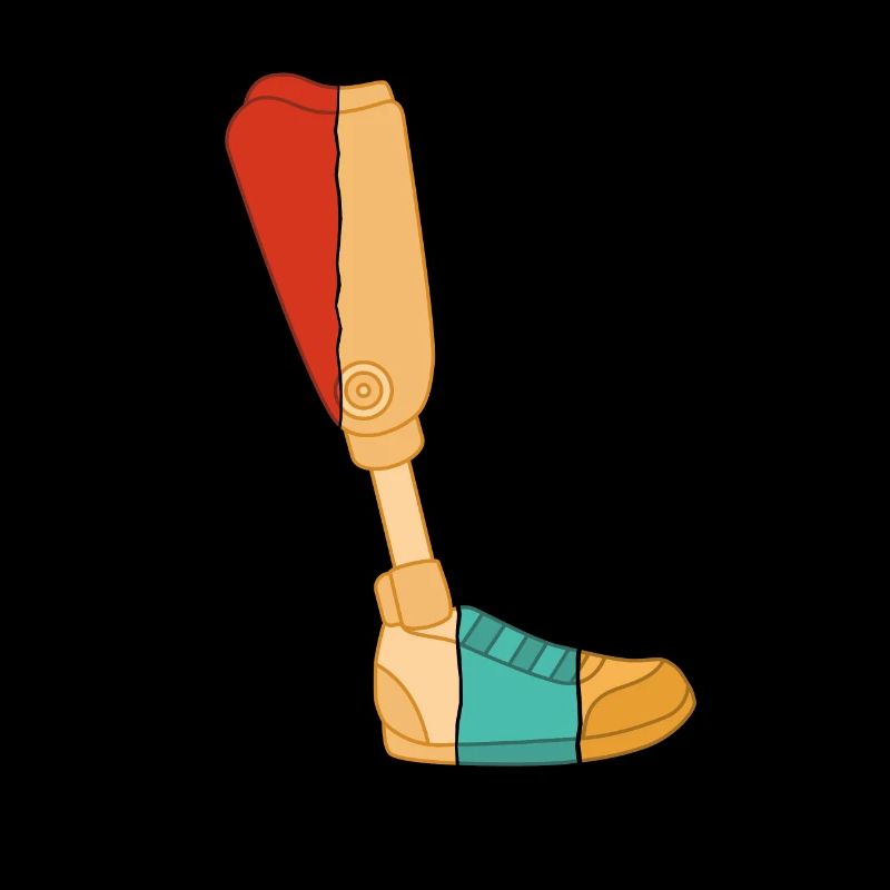 Retro Artificial Legs Prosthesis Foot User Leg