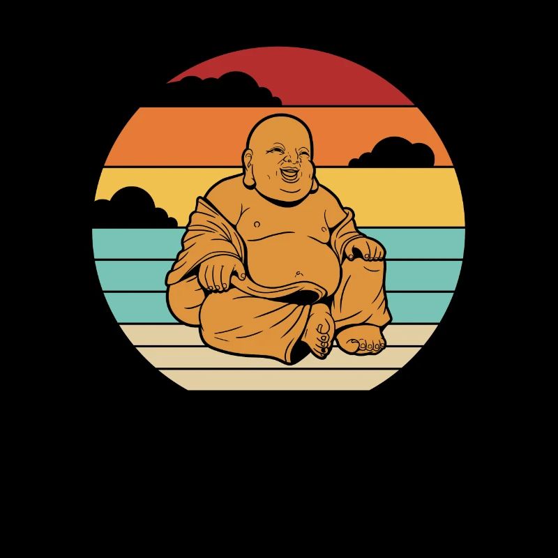 Retro Buddhistisches Symbol Statue Priester Buddhismus
