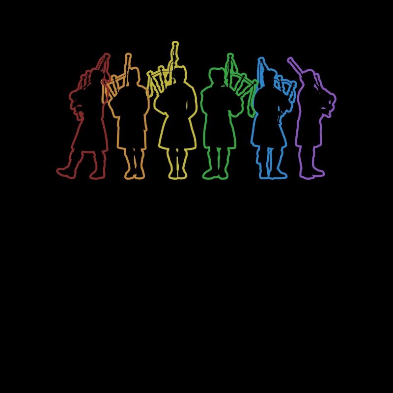 Bagpipe LGBT Rainbow Great Highland Bagpipe