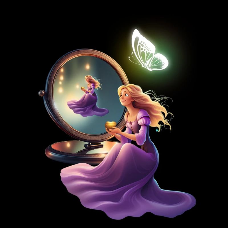 Princesse devant le miroir