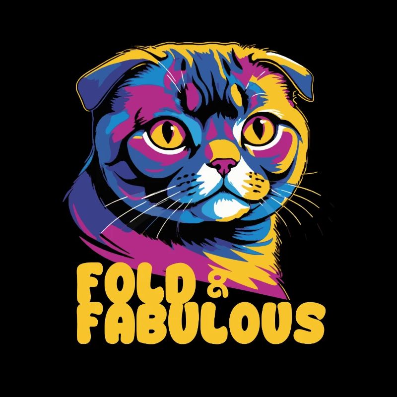 Fold & Fabulous — Schottisches Fold Cat Design