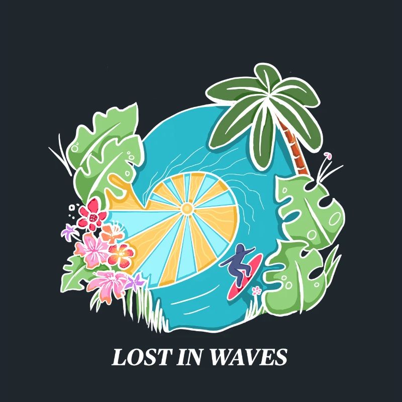 Perdu dans les vagues - Conception de vibrations de surf tropicales