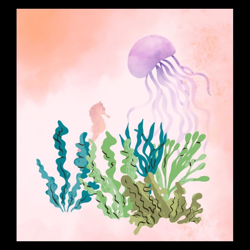 Pastel Sea Underwater Forest