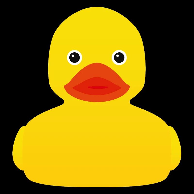 Pop art rétro en canard en caoutchouc jaune