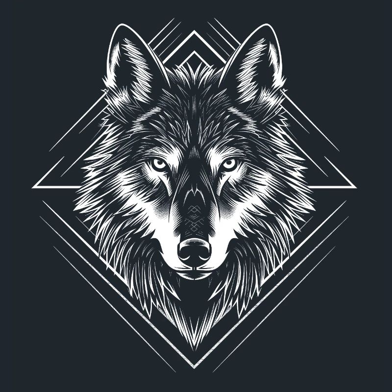 Minimalist Wolf in Modern Bold Graphic Style