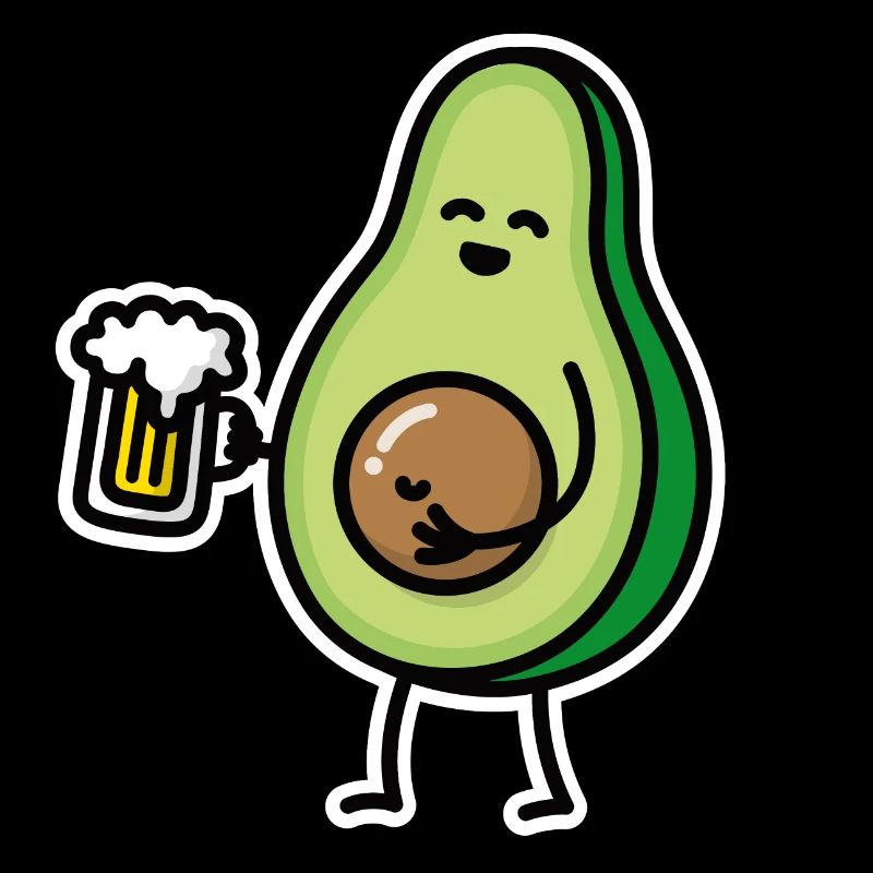 Funny avocado beer beer belly avocado pit keto
