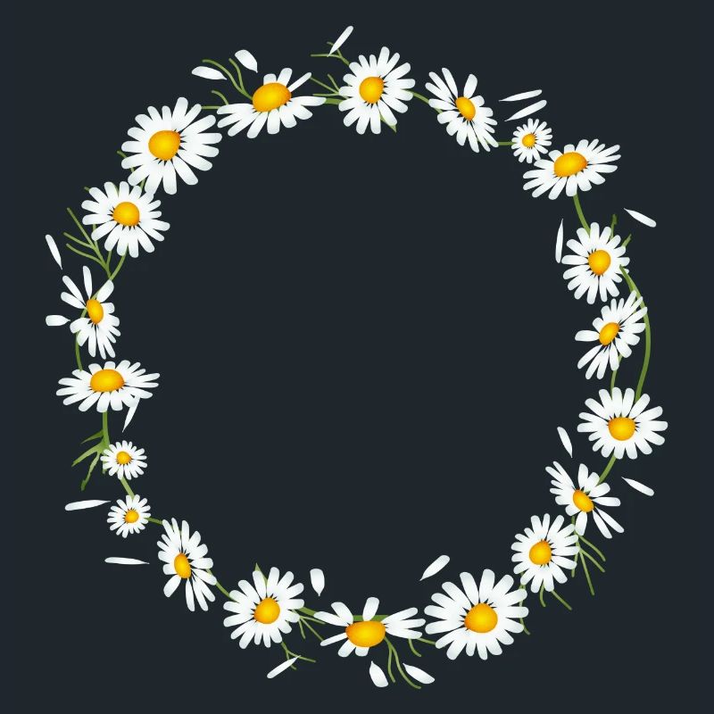 bright chamomile wreath from chamomile flowers