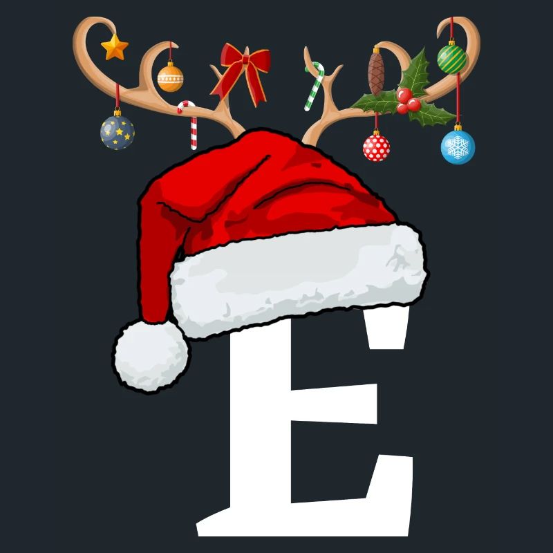 Lettre E bonnet de Noël