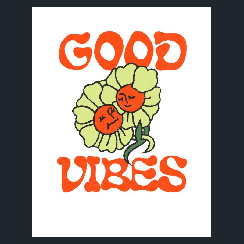 Orange Light Green Typecentric Psychedelic