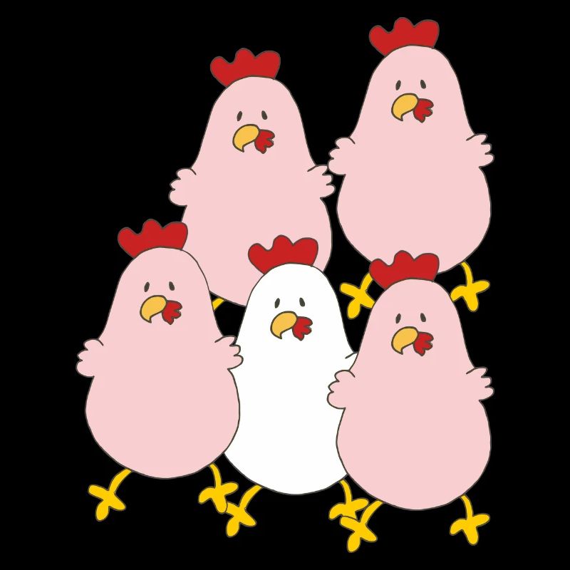 Groupe de poulets