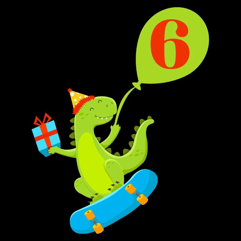 6e anniversaire dinosaure mignon