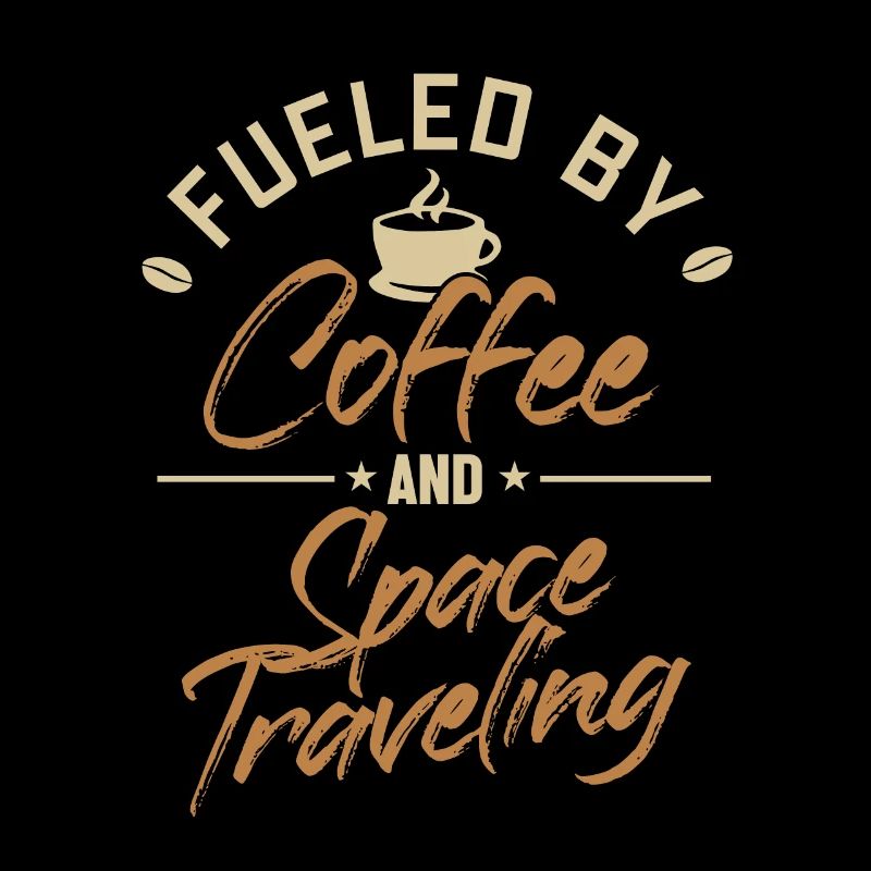Alimenté par le café et le vaisseau spatial voyageant dans l’espace