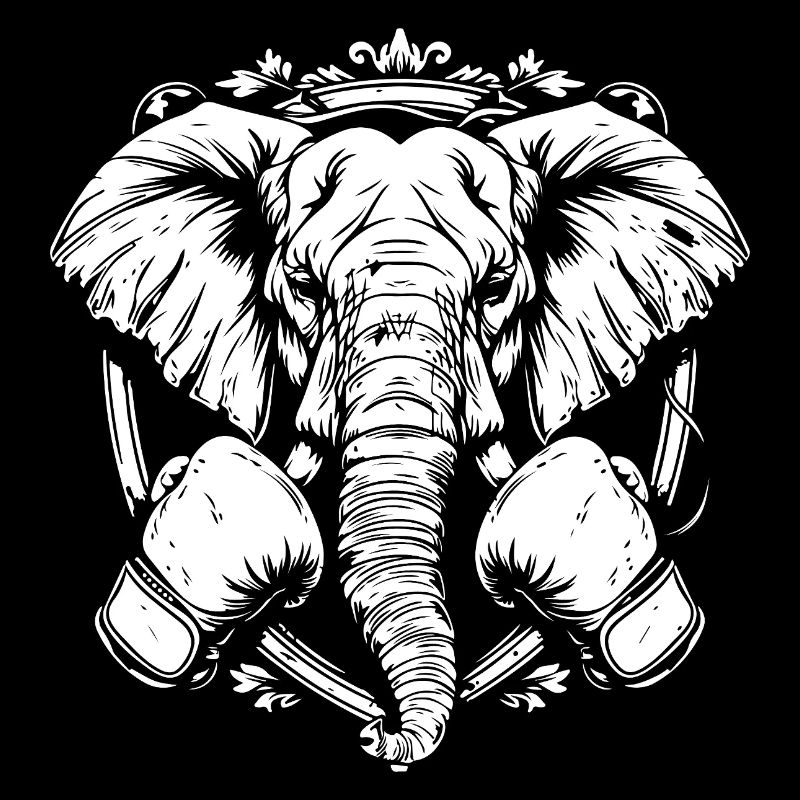 Éléphant Boxer Fighter