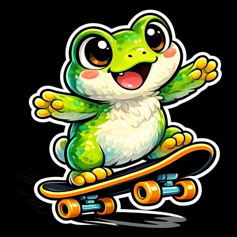 Fröhlicher Frosch Skateboard