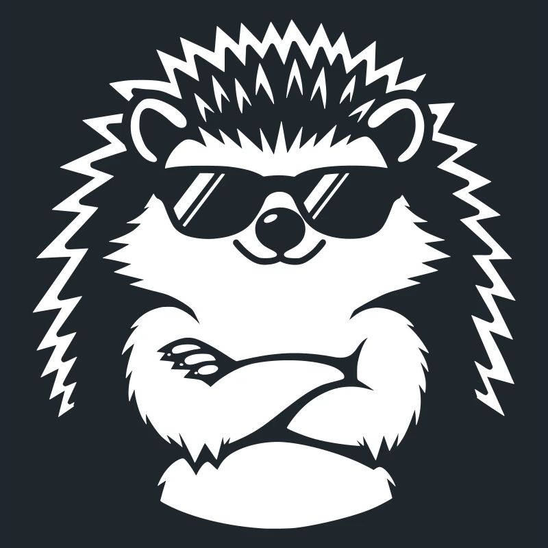 Cool hedgehog with sunglasses