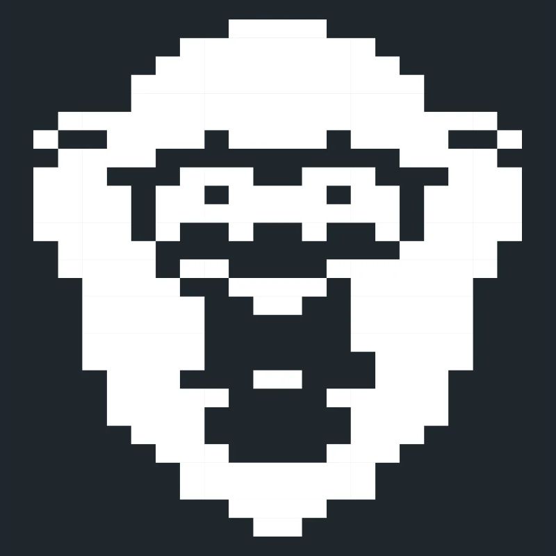 Retro Pixel Chimp Abzeichen