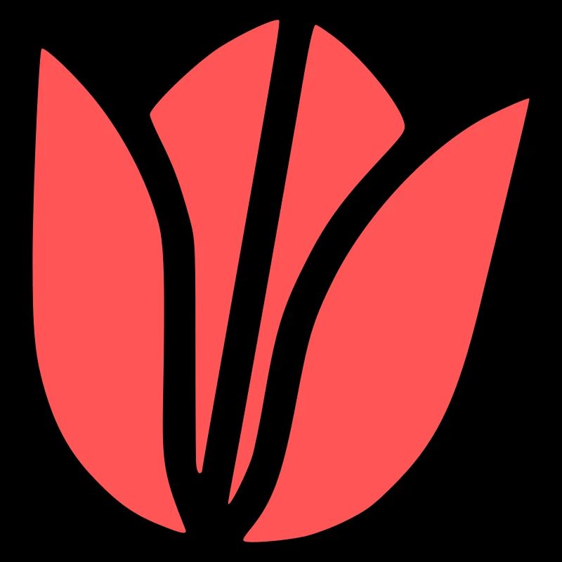 Tulip Blossom Abstrait Flat
