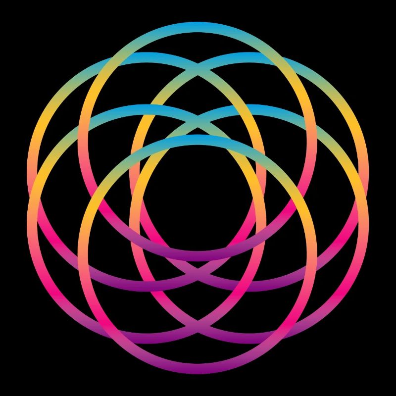 Regenbogen Mandala Ringe Yoga Meditation Farben