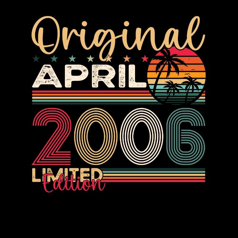 17th birthday man April Born 2006 Original