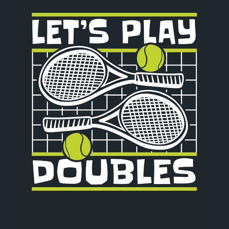 Let's Play Doubles Tennis Player Racket