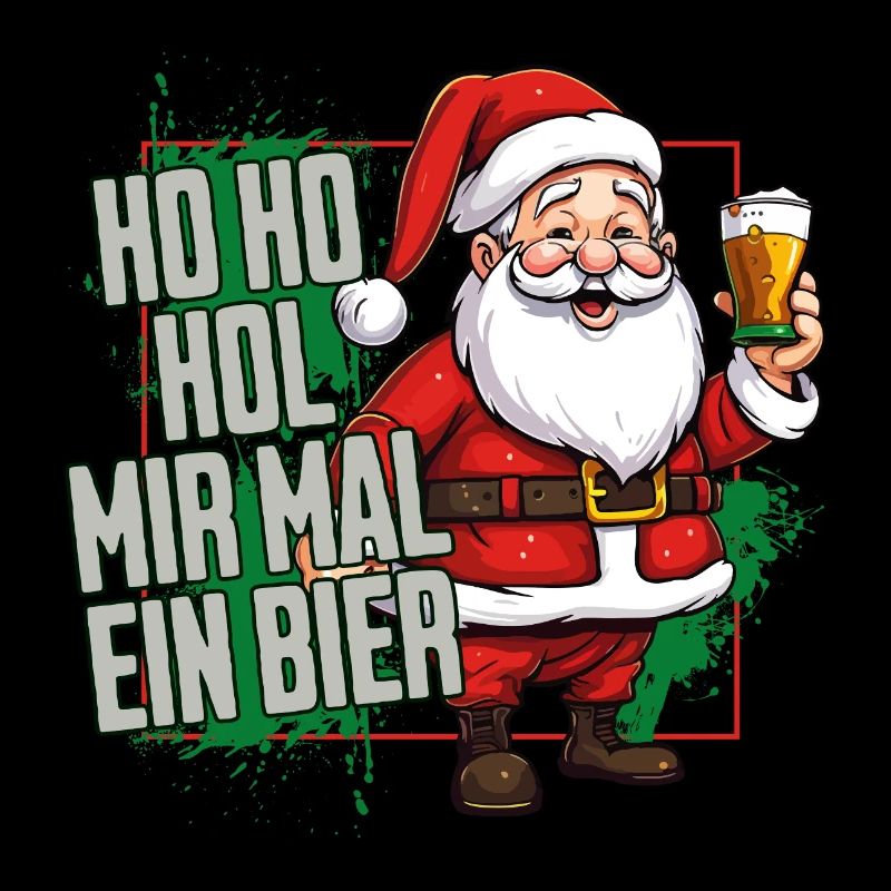 Père Noël Ho Ho Donnez-moi Une Bière Drôle