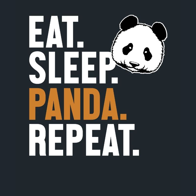 Manger Dormir Panda Répéter Panda Ours Ami Géant