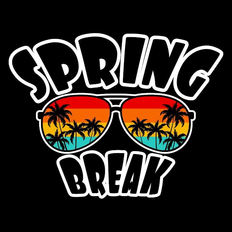Spring Break Retro Sunset & Beach
