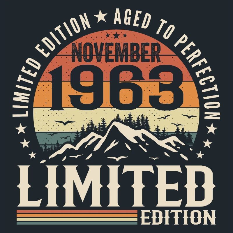 November 1963 Einzigartiger Retro-Geburtstag