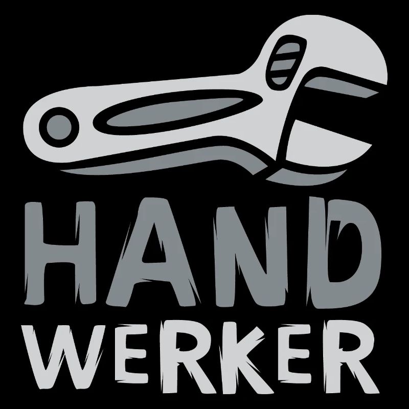 Handwerker Comic Design mit Schraubenschlüssel