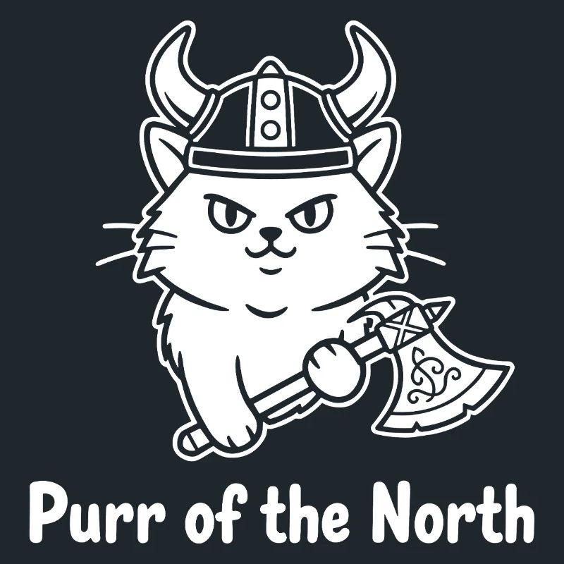 Viking Katze mit Axt