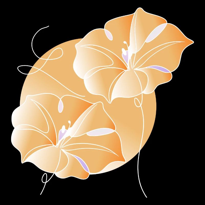 Illustration de fleurs en dessin lineal