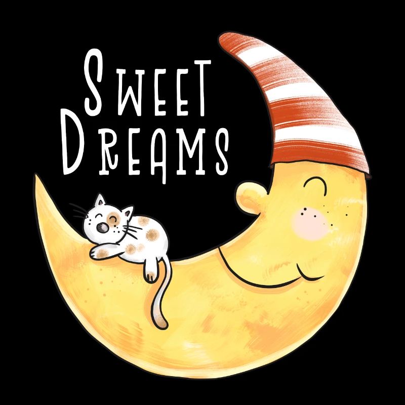 Sweet Dreams chat dans la lune