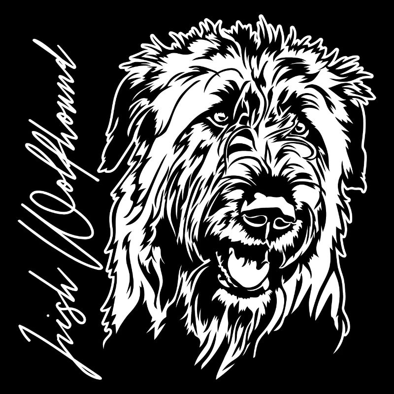 IRISH WOLFHOUND Portrait Hunde Windhund Wilsigns