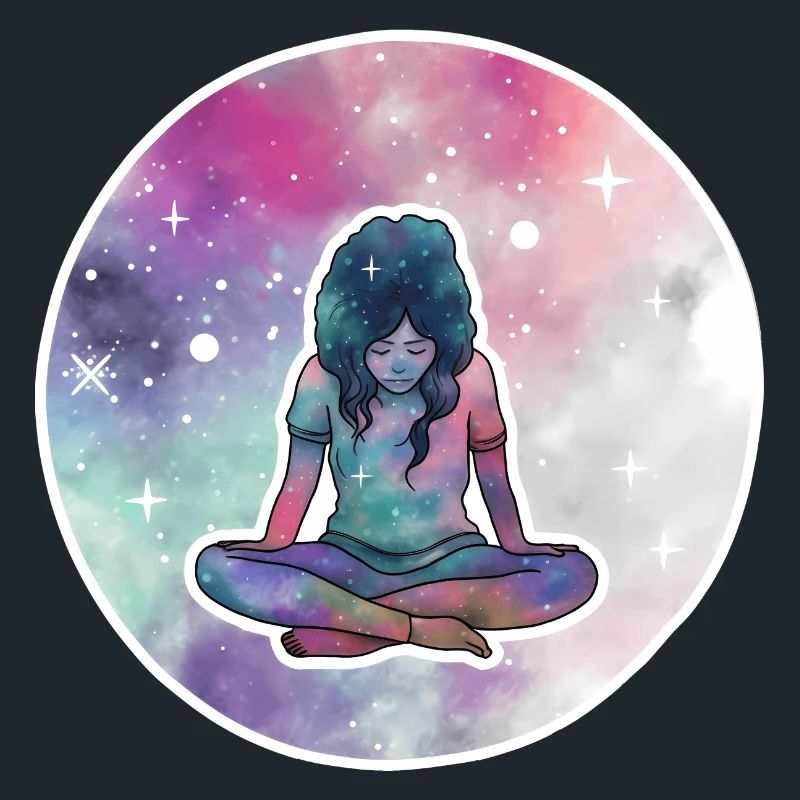 Yoga Pose Galaxy Pattern