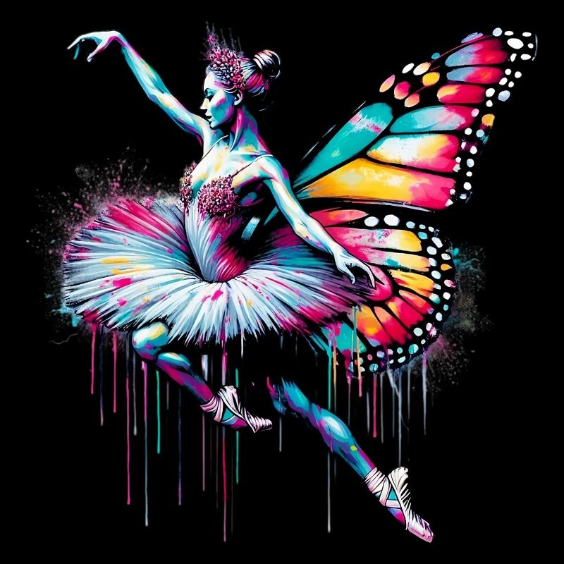 Ballerine avec des ailes de papillon papillons tutu