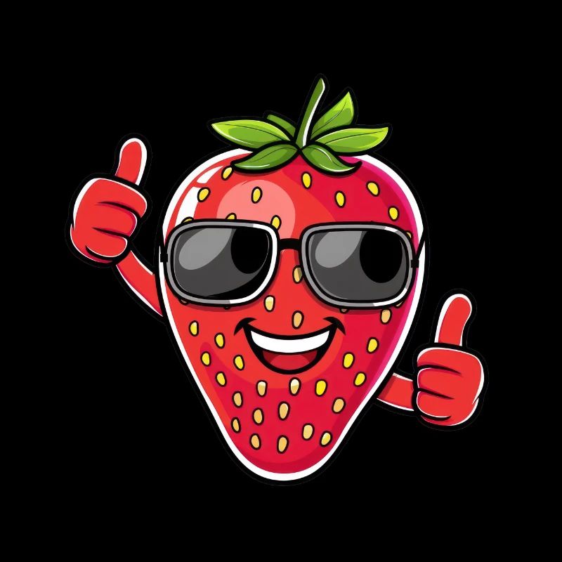 Erdbeere Sonnebrille Sommer Frucht
