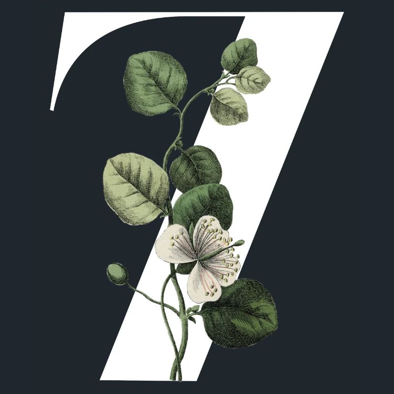 Nummer 7 Blumengrün -7. Blumengeburtstag