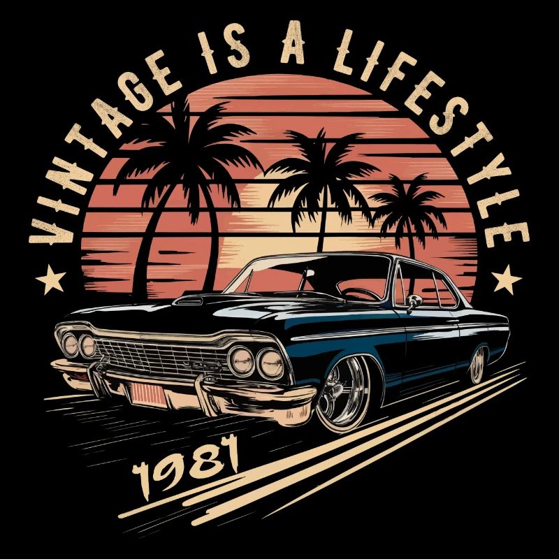 Vintage 1981 Retro Oldtimer Legendär seit 1981