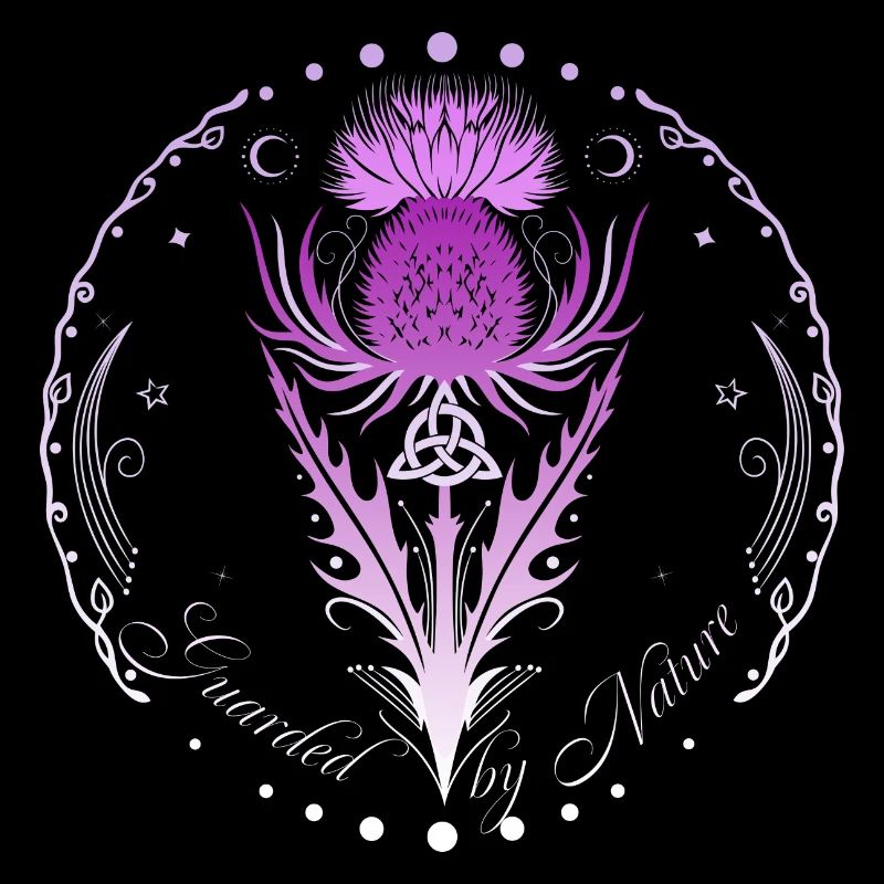 Distel mit Triquetra Guarded by Nature
