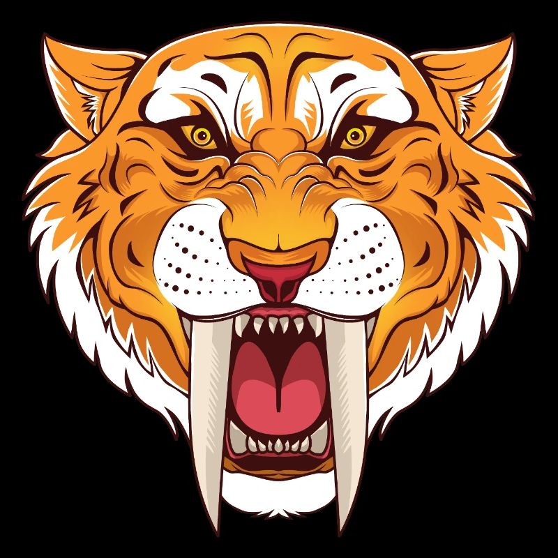 Tigre préhistorique à dents de sabre