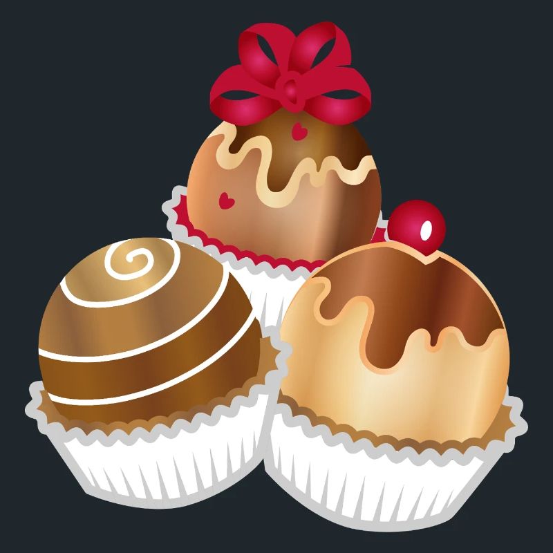 Three fine chocolates as a motif for real connoisseurs