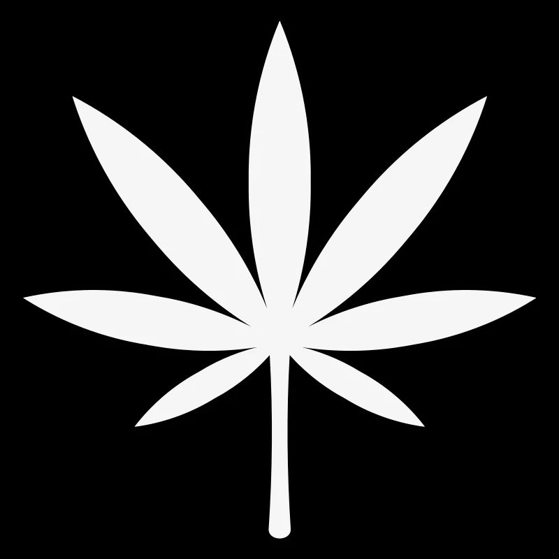 Cannabis / Marijuana / Hemp Leaf (White)