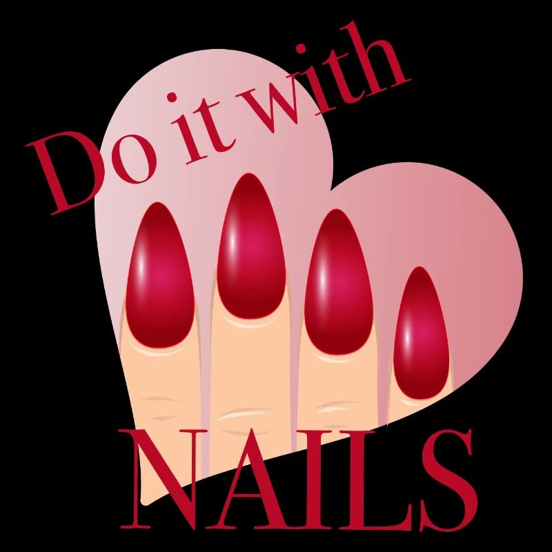 Do it with Nails – red nail design with heart