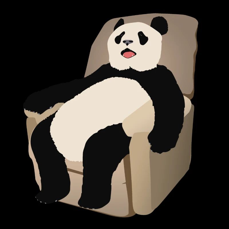 Panda auf dem Sessel