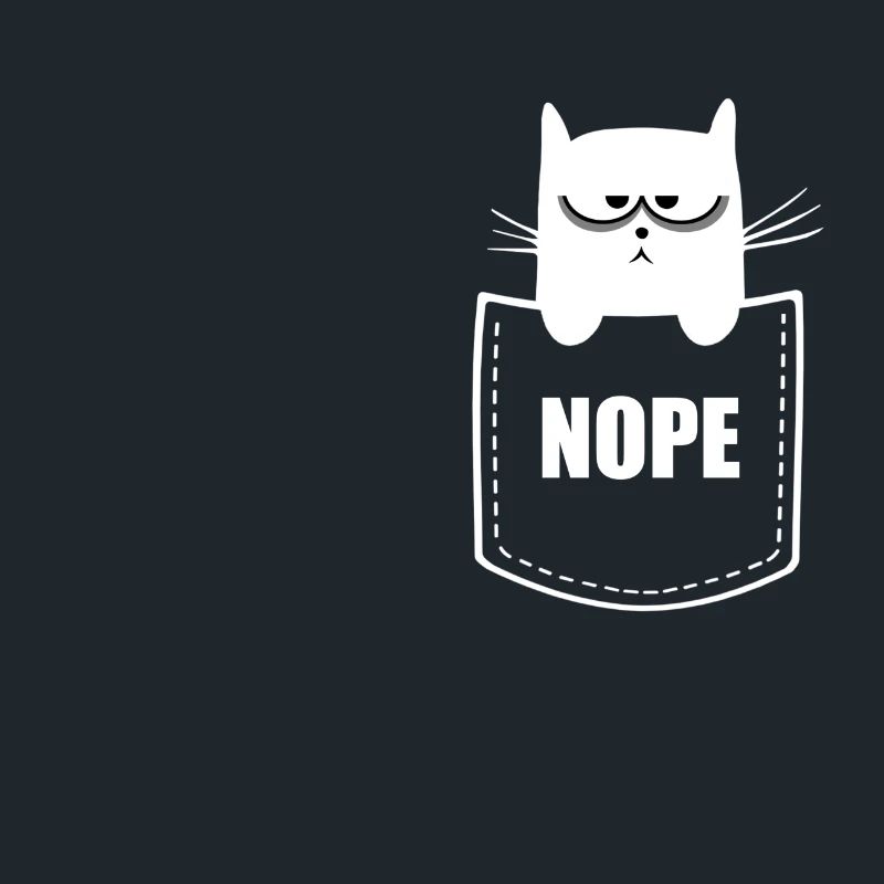 Pocket Cat Grumpy Nope - Funny Cat Design