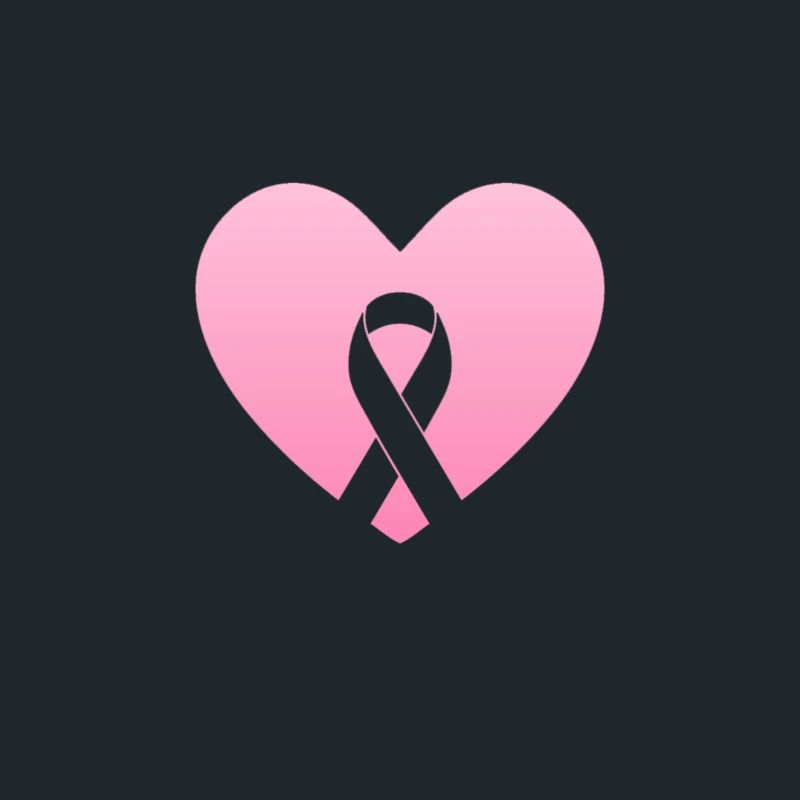 Coeur rose avec arc de conscience