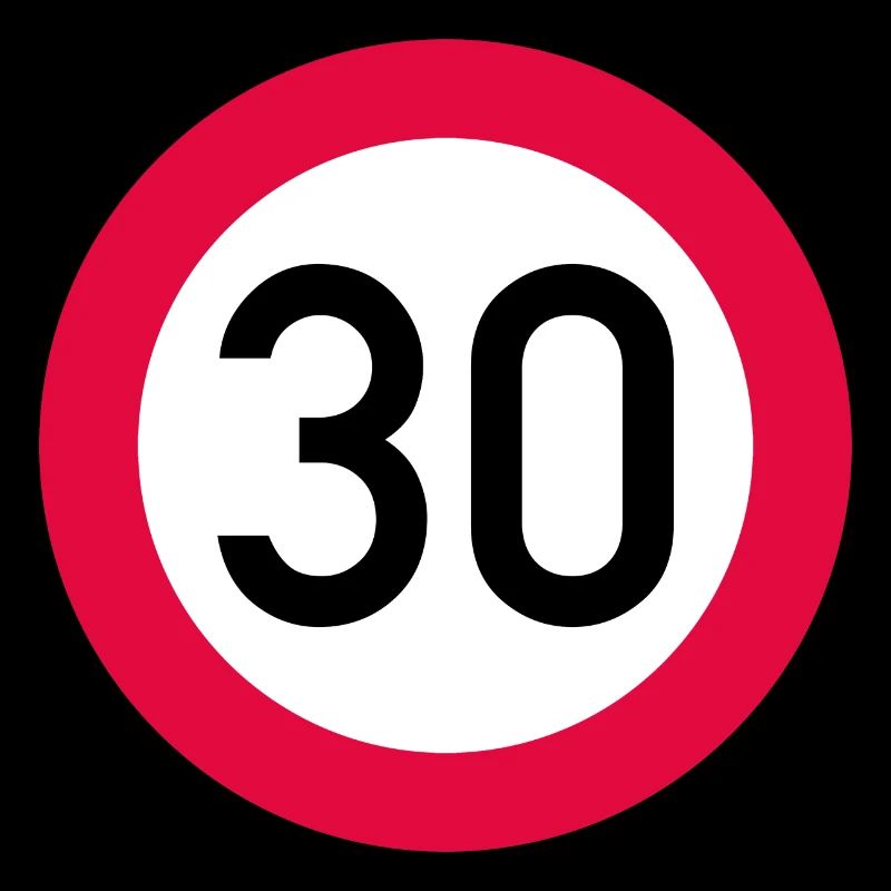 30 ans Attention ! Panneau de signalisation 30 km/h