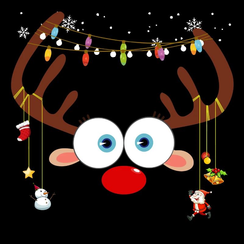 Visage de renne de Noël