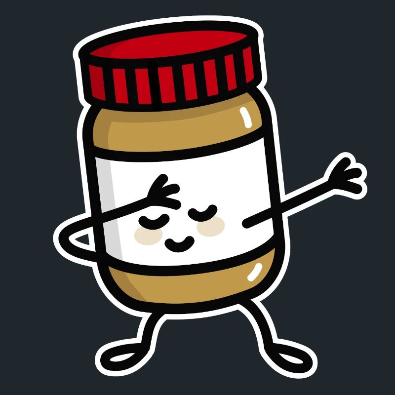 Dab Dabbing peanut butter jar